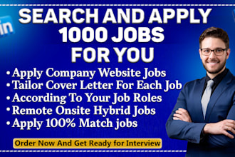 search and apply for 1000 jobs for you