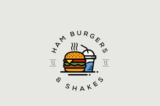 distinctive modern restaurant logo design for food and drink