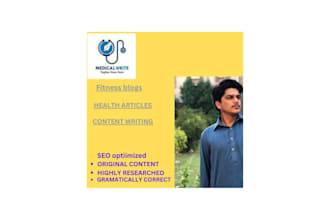 do SEO fitness and health articles as a doctor