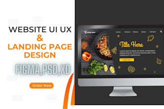create website mobile responsive design or landing page UI UX mockup using figma