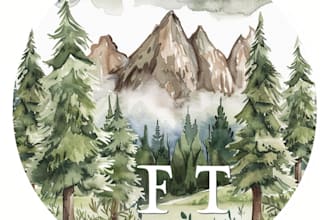 make air bnb watercolor skyline logo
