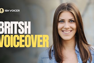 record a pleasant female voice over in my british accent