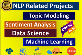 do nlp topic modeling, sentiment analysis, text analysis, ml, tasks using python