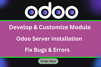 install odoo 17, 18, customize module and fix odoo bugs and errors