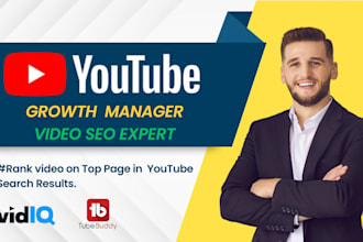 be your youtube channel growth manager and video SEO expert