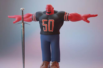 do 3d game character modeling, 3d character design and 3d character rigging