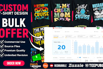 create niche based pod tshirt designs for amazon, etsy more