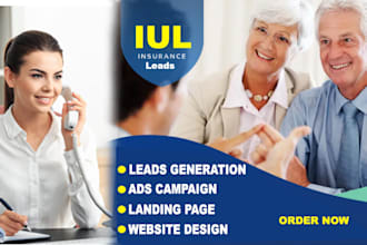 generate qualified iul life insurance leads insurance website landing page