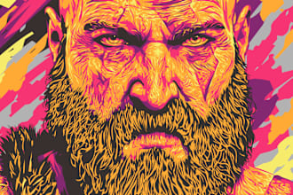 transform your photo into vector portrait and pop art