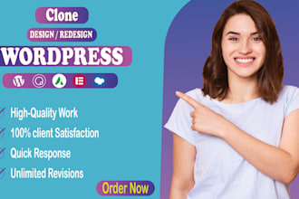 build wordpress website, custom wordpress website design, redesign, develop