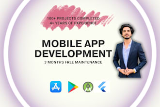 design and develop custom android and ios apps using flutter