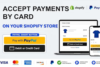 add paypal smart button debit credit card payment on shopify