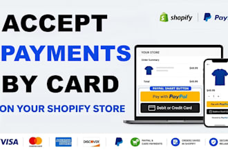 integrate debit and credit card payments using paypal on shopify