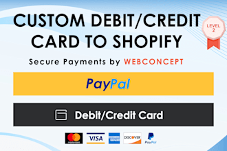 setup custom paypal smart button and credit card on shopify