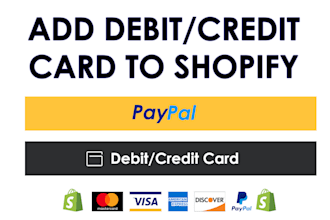 integrate paypal smart button with credit debit card options on shopify