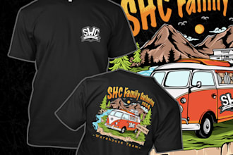 do an hand drawn vintage cartoon illustration for your t shirt or apparel