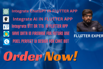 integrate chatgpt api or ai  in flutter mobile app or web app