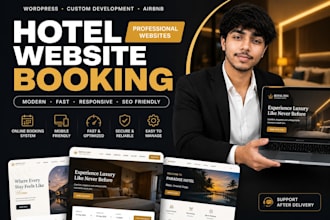 professionally build hotel and resort booking website airbnb