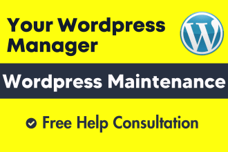 provide website maintenance wordpress manager or help
