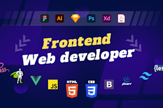 be your frontend developer using html css javascript vuejs
