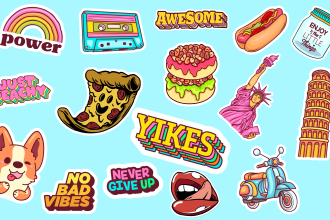 design a very unique custom sticker design for  you