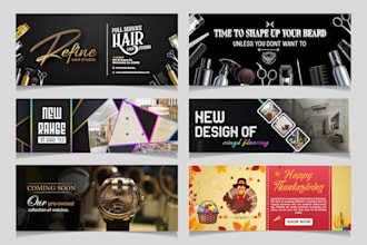 design website banner, web slider, and shopify banner