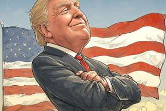 create artwork depicting donald trump or joe biden