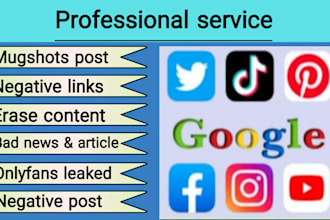 remove defamatory post article delete harmful negative link mugshots on google