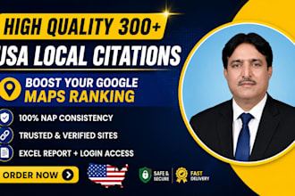 do 300 USA local citations and directory submission