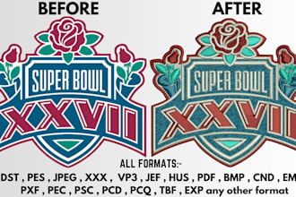 do awesome embroidery digitizing jef vp3 ofm in some minutes