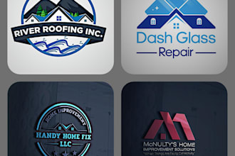 design appealing window installation and roofing logo