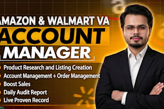 be your amazon and walmart virtual assistant for 2 step dropshipping and wfs