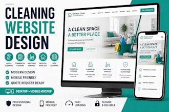 design a modern cleaning company wordpress website