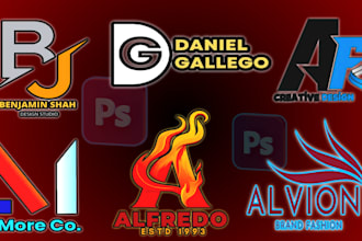 do wordmark font initial letter logo design in 4 hours