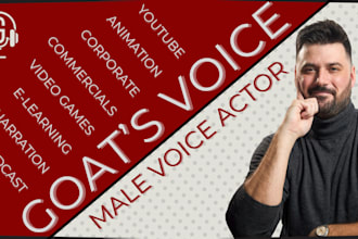 provide a male voice over in french or english