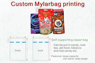 print custom mylarbag , shaped weed, gummies and packaging bag or die cut pouch