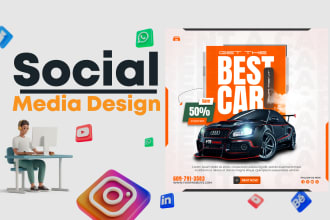 car social media post and poster design software