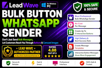 install bulk whatsapp sender with cta buttons software on your PC