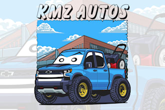 draw fun cartoon of your car or any vehicles