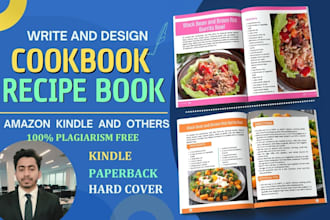 design and write recipes for cookbook, recipe book and ebook
