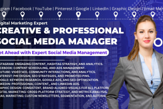 be your creative social media manager and virtual assistant in digital marketing