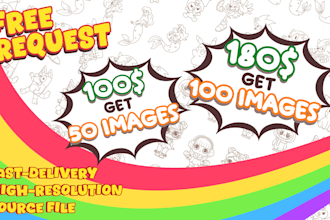 make line art coloring book design for children