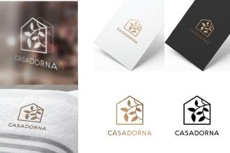 professional cleaning and home furnishing logo design