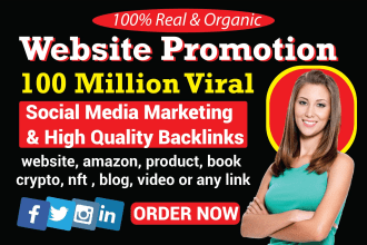promote and advertise website, amazon, book, product, crypto