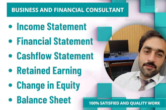 do financial analysis, income statement, and balance sheet