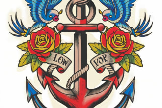 create a traditional style tattoo or illustration for you