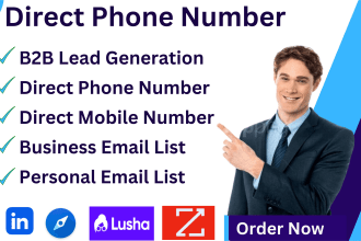 collect b2b leads direct phone cell phone mobile phone