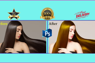 do hair color correction and product photo color change