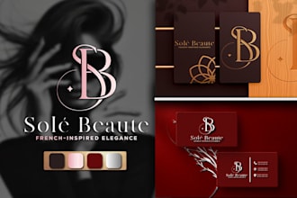 create modern minimalist beauty business logo design