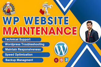 do wordpress maintenance, webiste support, updates and wordpress help